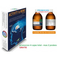 Promoción - MEMO & ACTIVITY®, 30 Capsulas - 4 cajas ,2 meses MAS 2 jarabes memo GRATIS