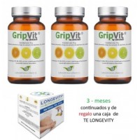 GripVit® - OPORTUNIDAD por 3 meses de regalo una caja de Te Longevity