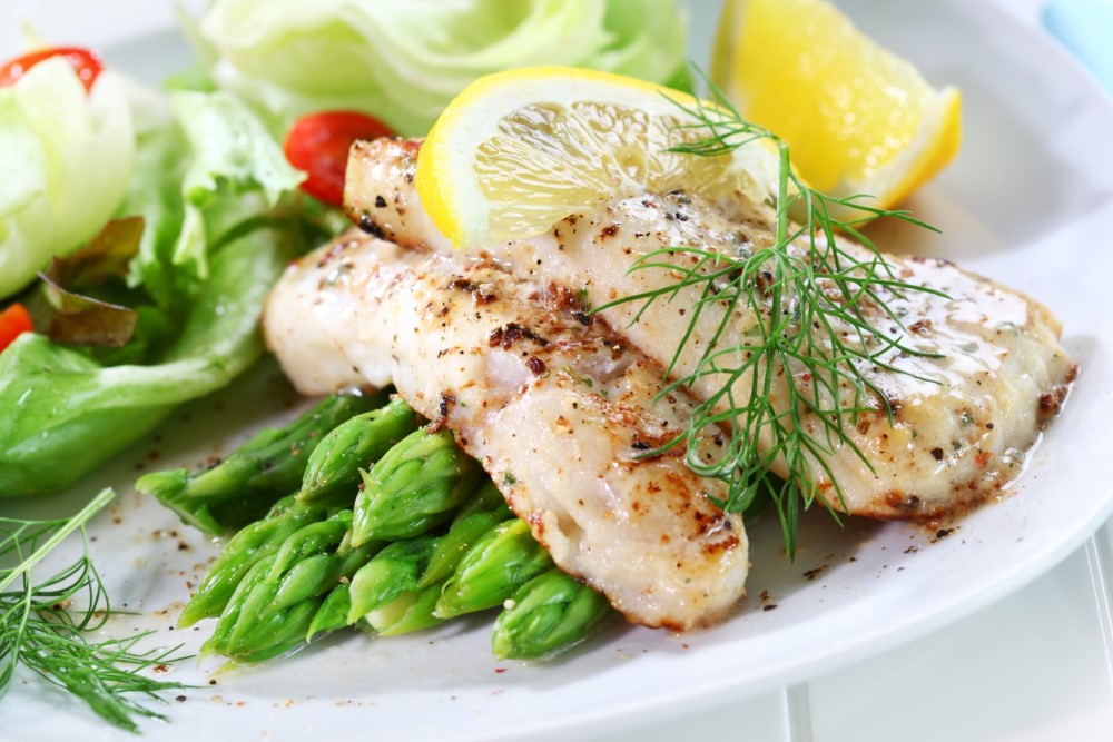 Pescado al horno con verduras